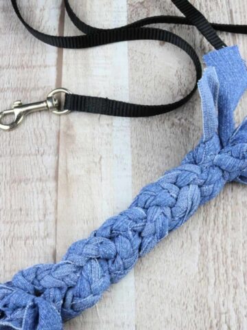 10 Minute DIY Dog Toy using old Jeans