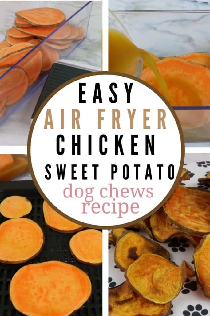 Air Fryer Chicken Sweet Potato Dog Chews PIN