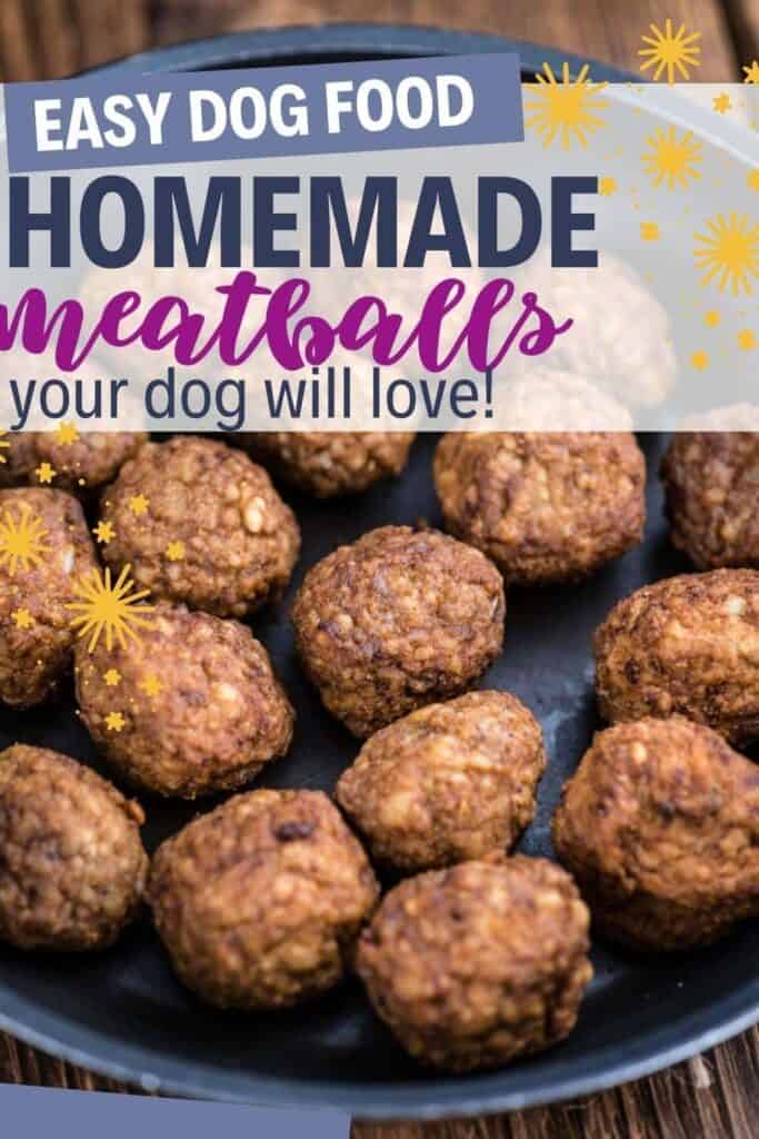 Homemade dog meatballs PIN