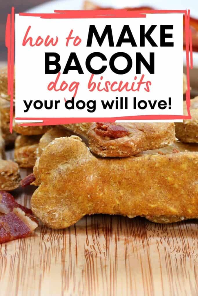 Homemade dog treat recipe bacon dog biscuits