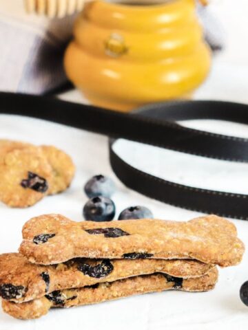 Peanut Butter Blueberry Dog Treats