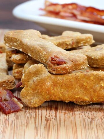 bacon dog biscuits