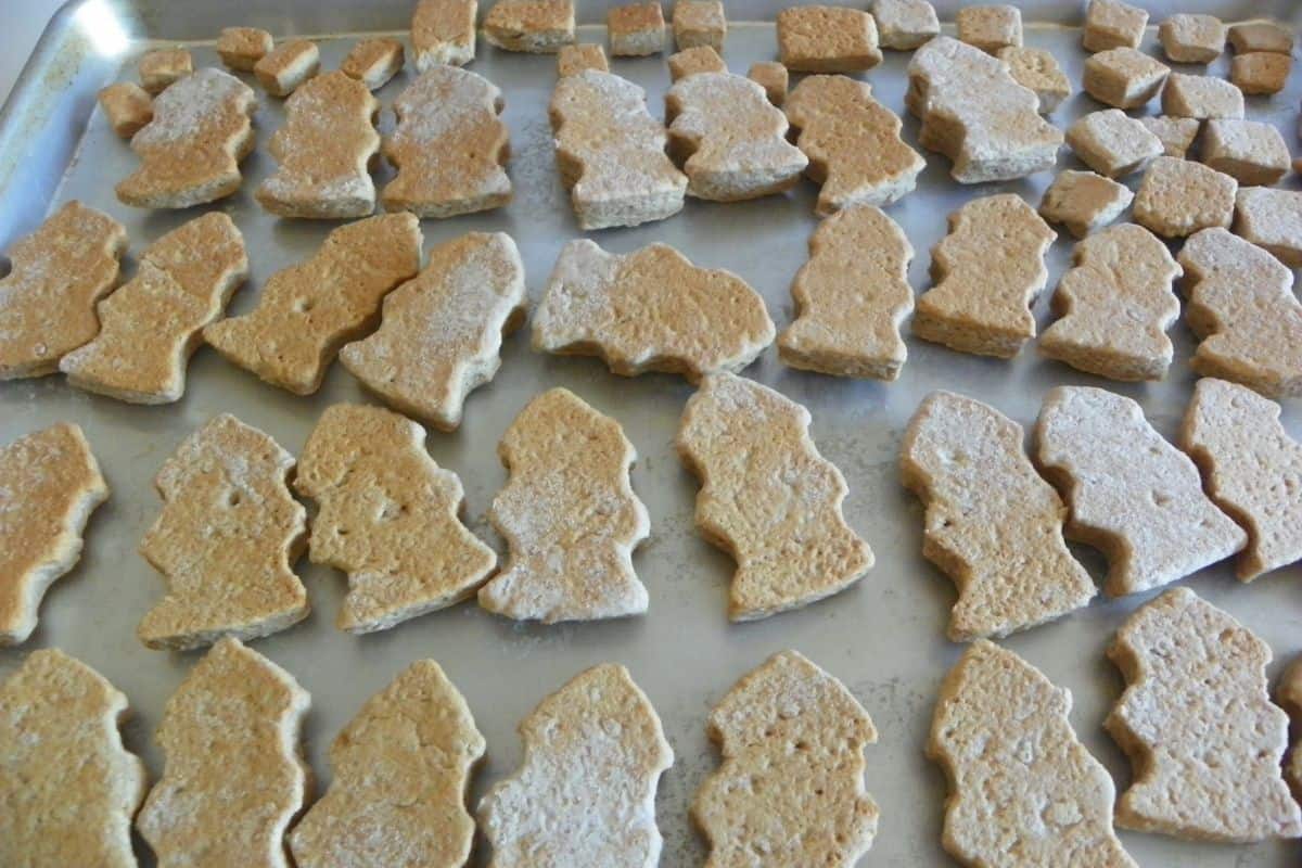 baked graham cracker dog treats