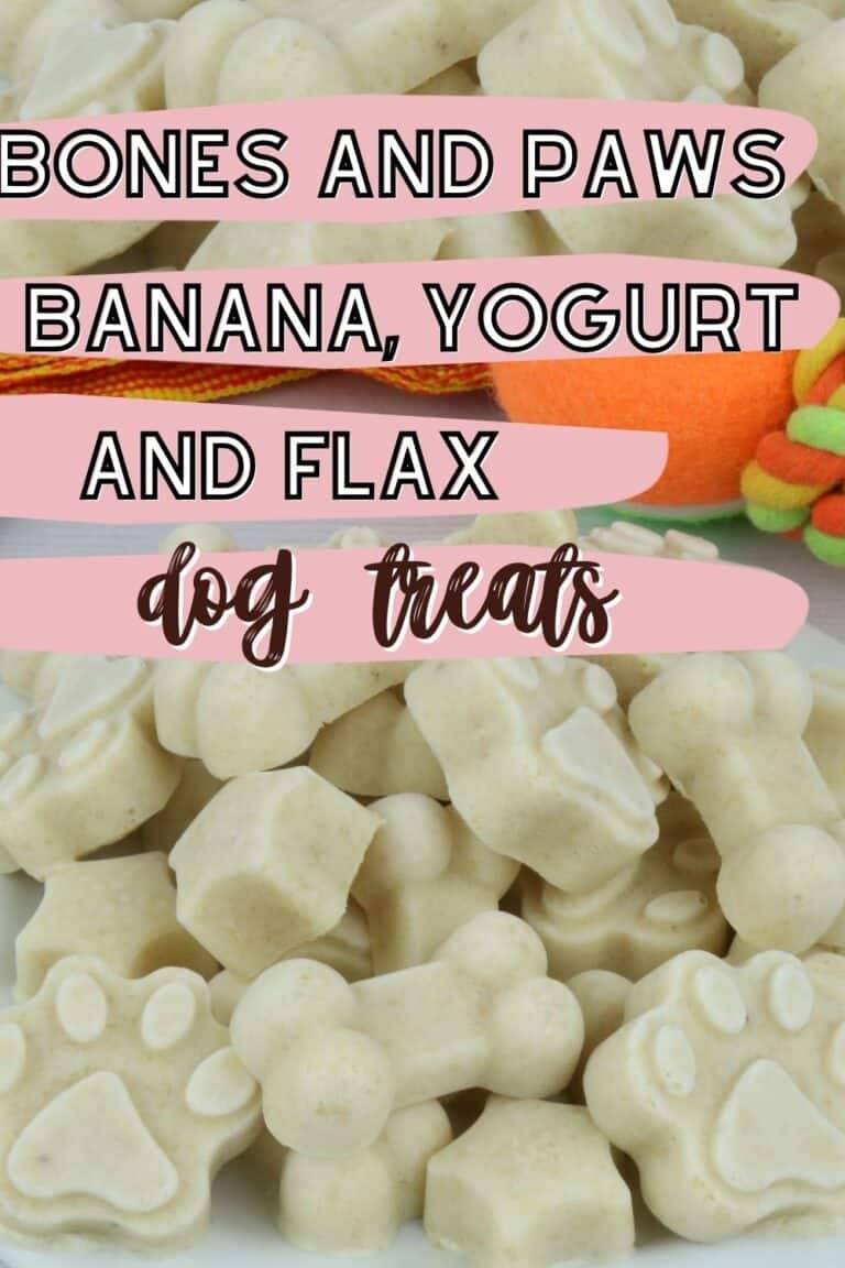 Bones and Paws Banana Yogurt Flax Dog Treats - House that Barks