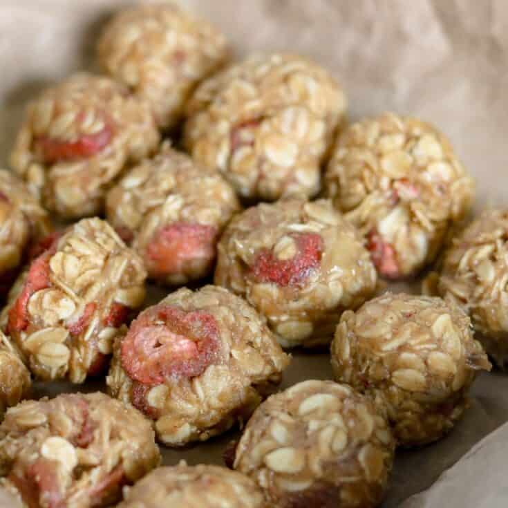 Peanut Butter, Fruit and Oat Balls for Dogs
