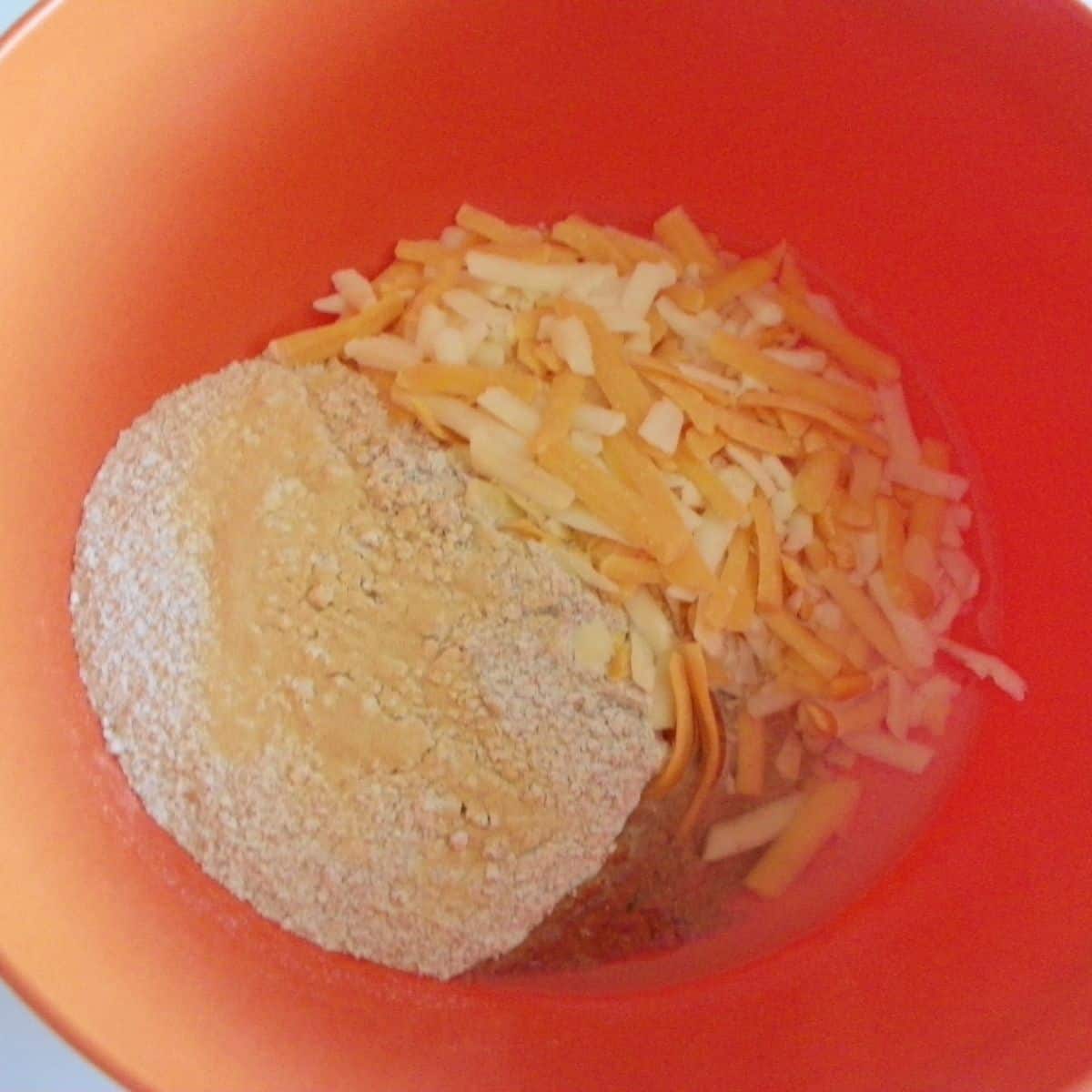 mixing cheese