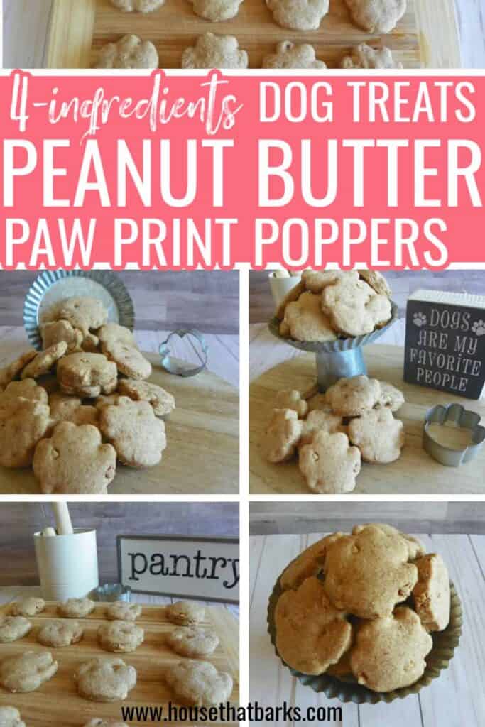 4-Ingredient Peanut Butter Paw Print Poppers