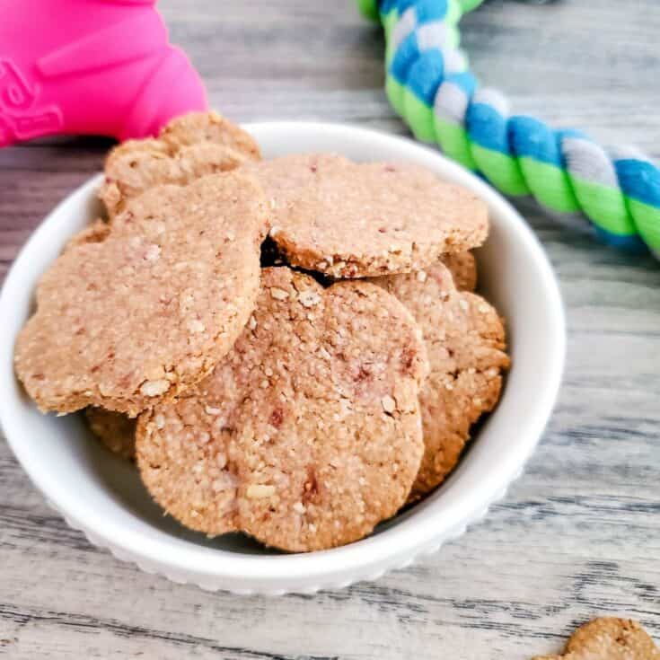 Strawberry Oatmeal Dog Treats